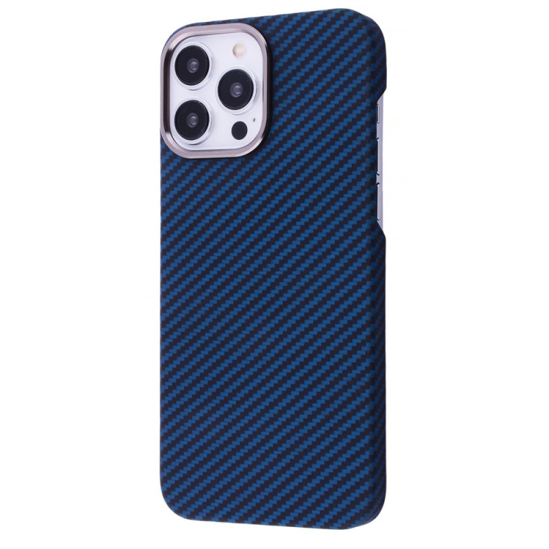 Чохол WAVE Premium Carbon Slim with Magnetic Ring iPhone 13 Pro Max blue