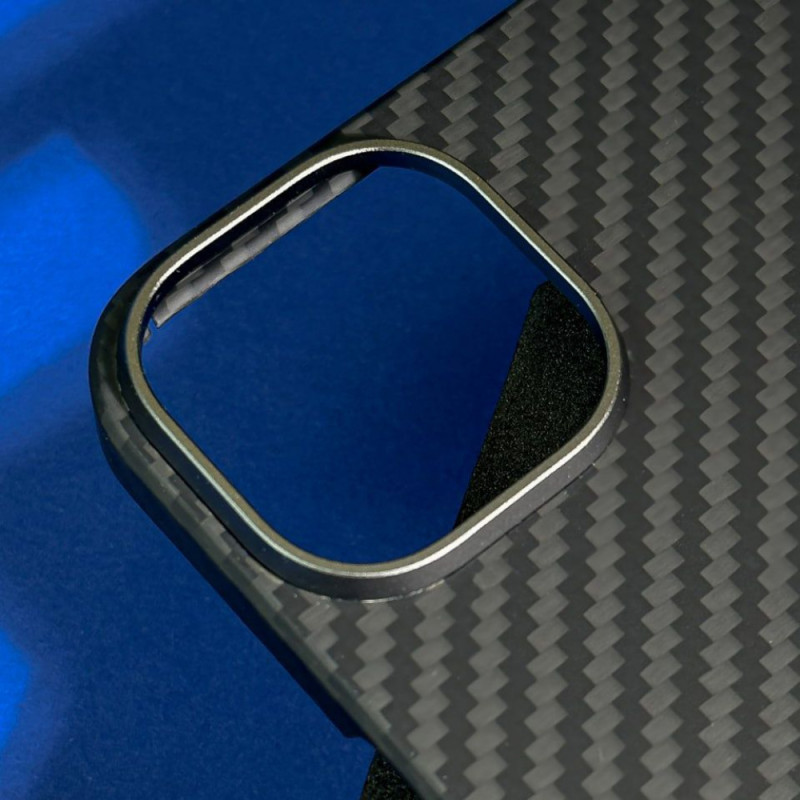 Чохол WAVE Premium Carbon Slim with Magnetic Ring iPhone 13 Pro Max blue