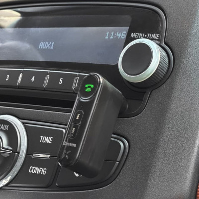 Адаптер AUX Baseus Qiyin Car Bluetooth Receiver black Адаптер AUX Baseus Qiyin Car Bluetooth Receiver black