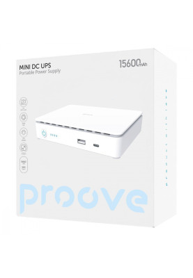 Портативне джерело безперебійного живлення Proove Mini DC UPS 15600mAh white