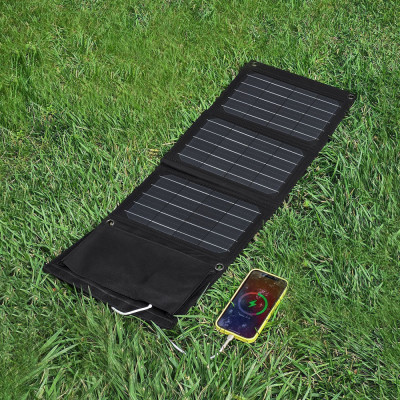 Портативна Сонячна Зарядна Станція Choetech 22W black