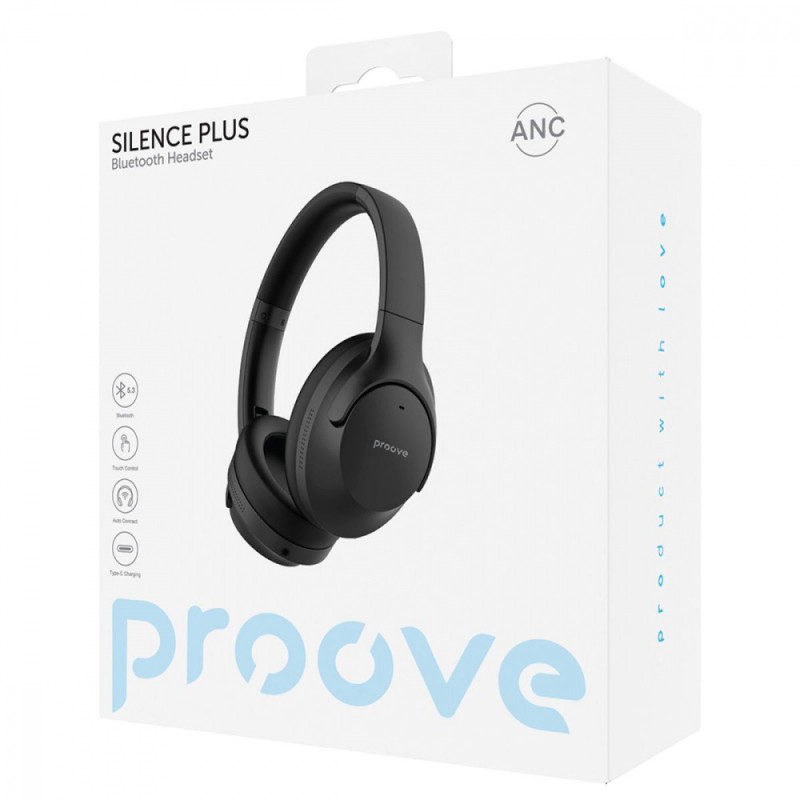 Бездротові навушники Proove Silence Plus with ANC gray
