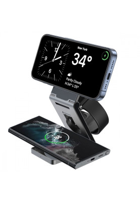Бездротовий ЗП Proove Titan Volt 3 in 1 gray