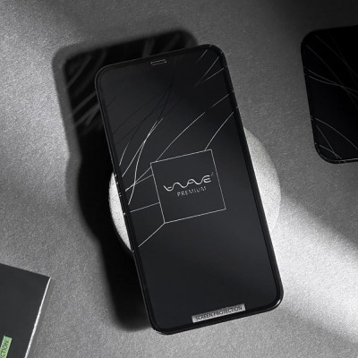 Захисне скло WAVE Premium iPhone 14 Pro/15/16 без упаковки black Захисне скло WAVE Premium iPhone 14 Pro/15/16 без упаковки black