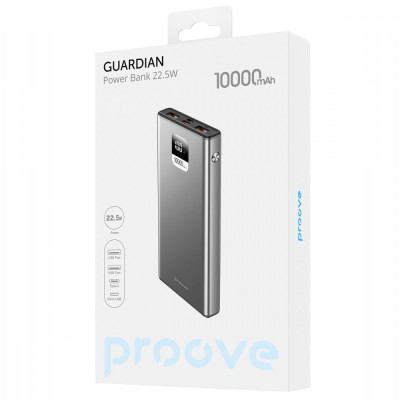 Портативна Батарея Proove Guardian 22.5W 10000mAh metal gray