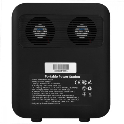 Портативна зарядна станція Proove PowerHome K1200 black