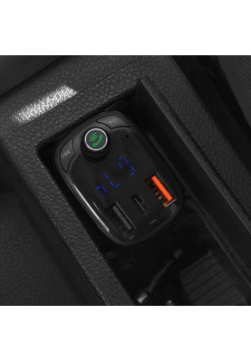 АЗП Baseus FM Launcher S-13 36W (PD+QC3.0) Type-C+2USB black