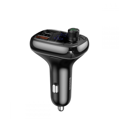 АЗП Baseus FM Launcher S-13 36W (PD+QC3.0) Type-C+2USB black