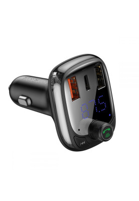 АЗП Baseus FM Launcher S-13 36W (PD+QC3.0) Type-C+2USB black