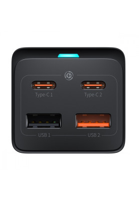 Мережевий фільтр Baseus GaN3 Pro Desktop Powerstrip 65W (2xType-C + 2xUSB + AC(EU)) black