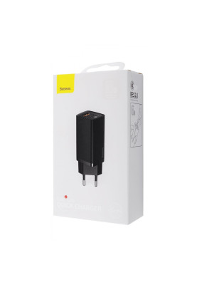 МЗП Baseus GaN2 Lite Quick Charger 65W (1 Type-C + 1 USB) black