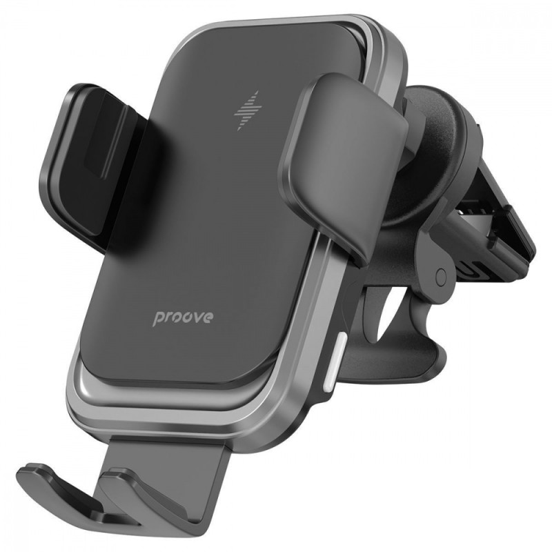 Автомобільний тримач з Бездротовим ЗП Proove Nitro Charge 15W dark gray