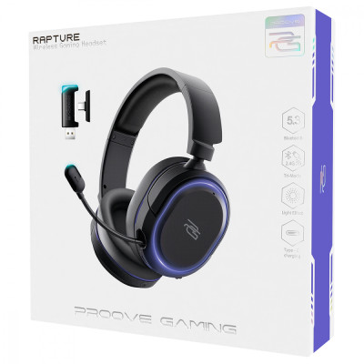 Бездротова ігрова гарнітура Proove Gaming Rapture (APP) black