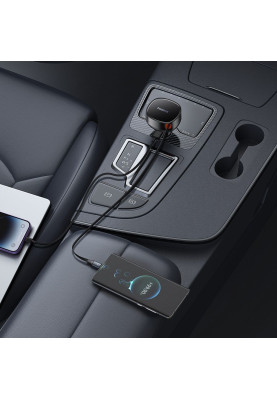 АЗП Baseus Enjoyment Pro Car Charger USB + Retractable Type-C Cable 60W black