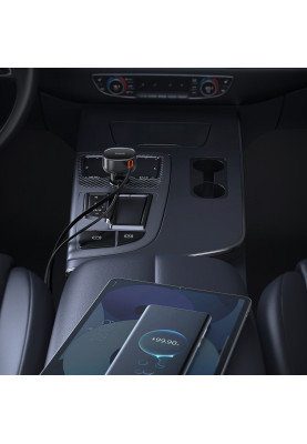 АЗП Baseus Enjoyment Pro Car Charger USB + Retractable Type-C Cable 60W black