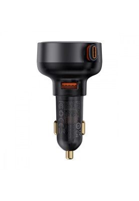 АЗП Baseus Enjoyment Pro Car Charger USB + Retractable Type-C Cable 60W black