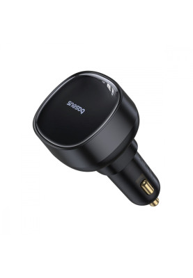 АЗП Baseus Enjoyment Pro Car Charger USB + Retractable Type-C Cable 60W black