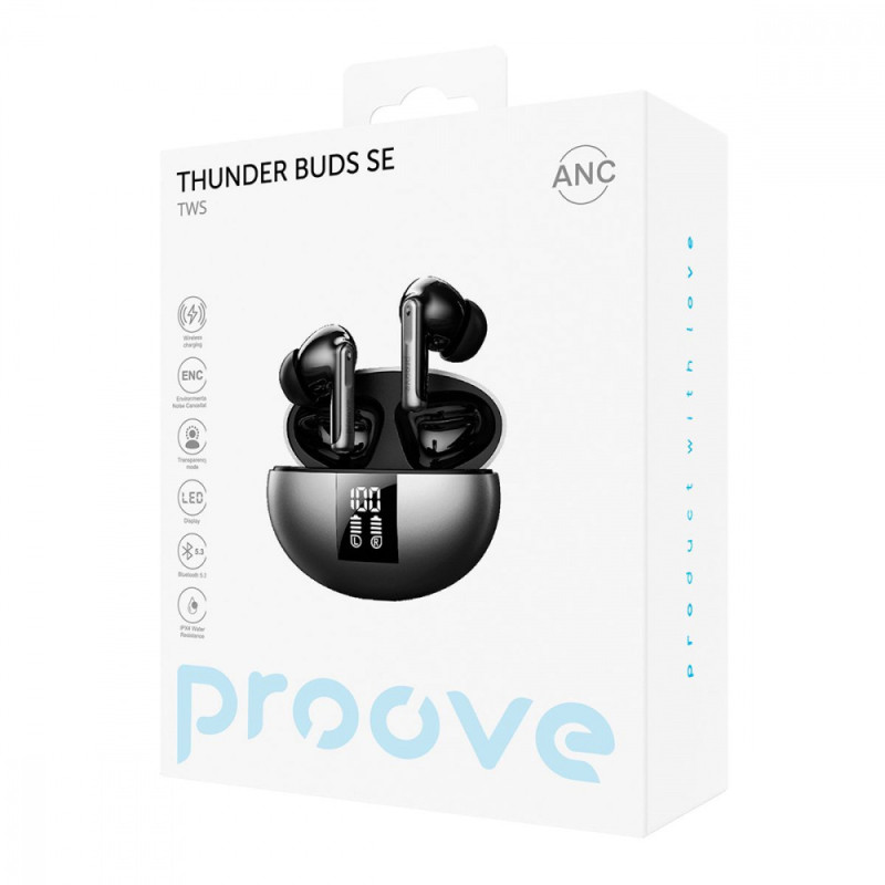 Бездротові навушники Proove Thunder Buds SE TWS with ANC (APP) white