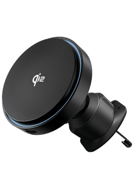 Автомобільний тримач з Бездротовим ЗП Proove Light Circle Qi2 15W black