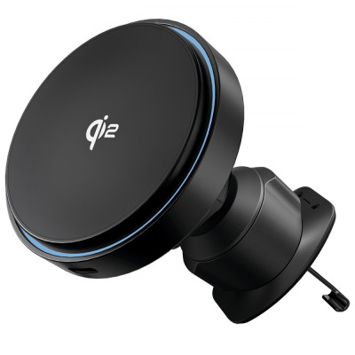 Автомобільний тримач з Бездротовим ЗП Proove Light Circle Qi2 15W black