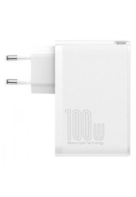 МЗП Baseus GaN2 Pro Quick Charger 100W (2Type-C + 2USB) white