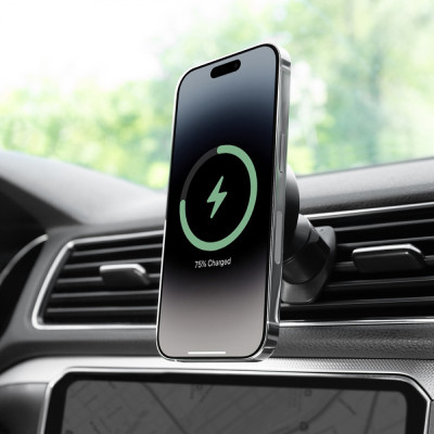 Автомобільний тримач з Бездротовим ЗП Proove Light Circle 15W black