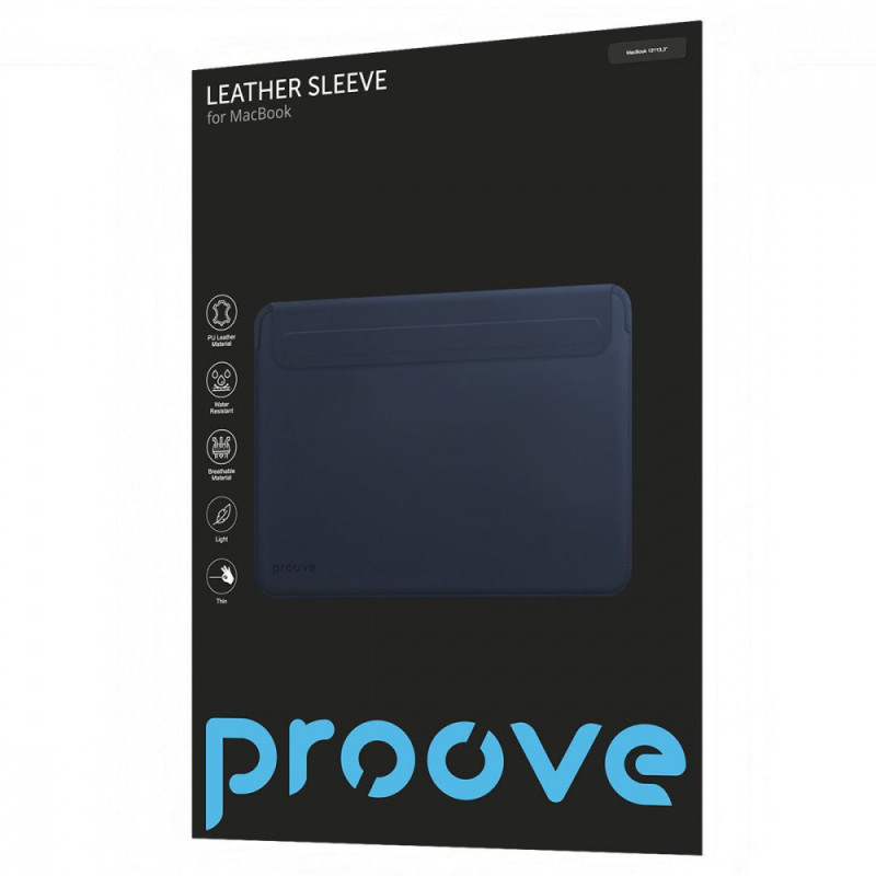 Чохол Proove Leather Sleeve MacBook 13"/13,3" blue