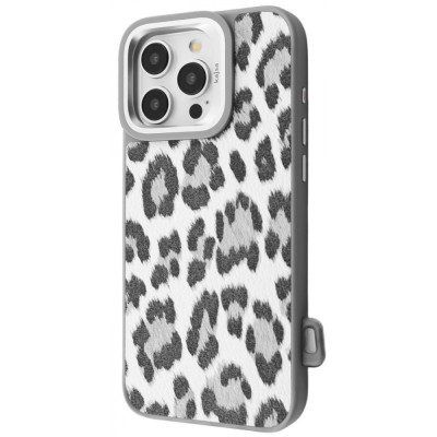 Чохол Kajsa Leopard Pattern with Magnetic Ring iPhone 16 Pro Max black