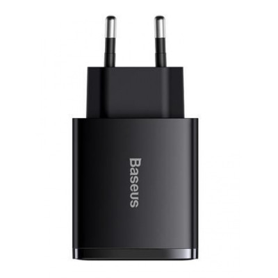 МЗП Baseus Compact Quick Charger 30W (Type-C + 2USB) black