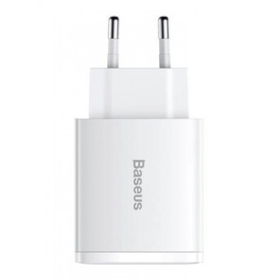 МЗП Baseus Compact Quick Charger 30W (Type-C + 2USB) white