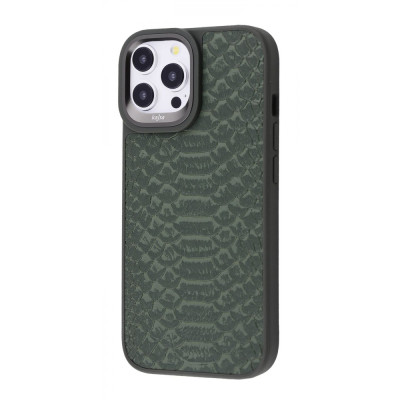 Чохол Kajsa Snake Pattern iPhone 15 Pro light gray