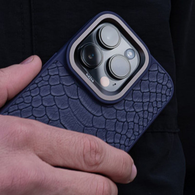 Чохол Kajsa Snake Pattern iPhone 15 Pro light gray