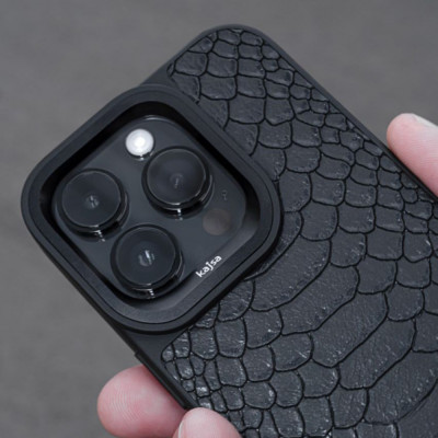 Чохол Kajsa Snake Pattern iPhone 15 Pro light gray