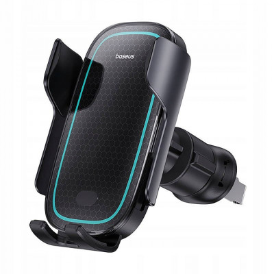 Автомобільний тримач з Бездротовим ЗП Baseus Milky Way Pro 15W black