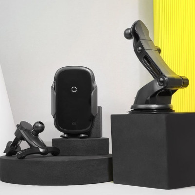 Автомобільний тримач с Бездротовою Зарядкою Baseus Light Electric 15W black