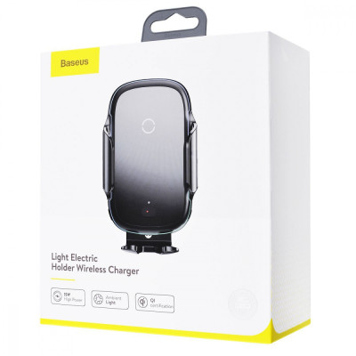 Автомобільний тримач с Бездротовою Зарядкою Baseus Light Electric 15W black