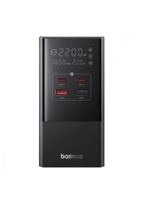 Мережевий фільтр Baseus Power Combo Tower Digital (3*AC+2*USB+2*Type-C 35W 1.5m) black