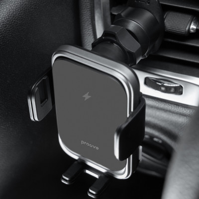 Автомобільний тримач з Бездротовим ЗП Proove Nitro Charge 15W matte black