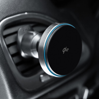 Автомобільний тримач з Бездротовим ЗП Proove Titanium Circle Qi2 15W gray