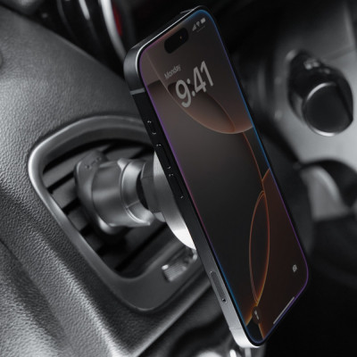 Автомобільний тримач з Бездротовим ЗП Proove Titanium Circle Qi2 15W gray