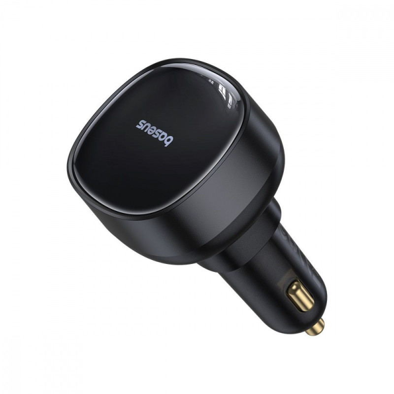 АЗП Baseus Enjoyment Pro Car Charger U+Retractable C & iP Cable 60W black