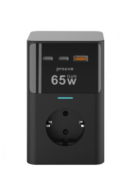 Мережевий фільтр Proove Power Cube 65W (3xAC + 2xType-C + 1xUSB) 1.5m black