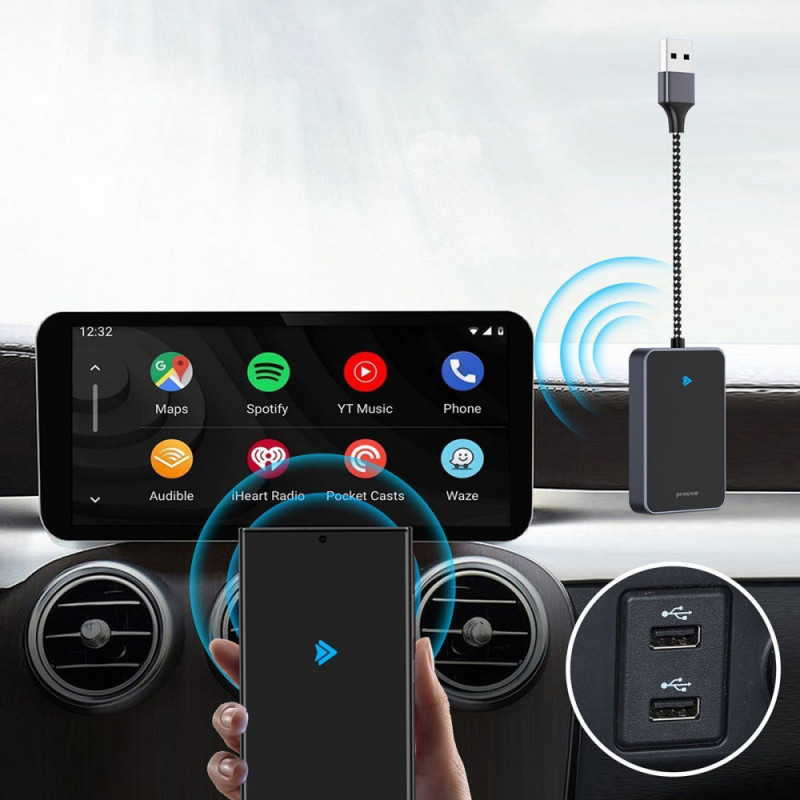 Бездротовий адаптер Android Auto Proove AA-01 Wireless Car Adapter black