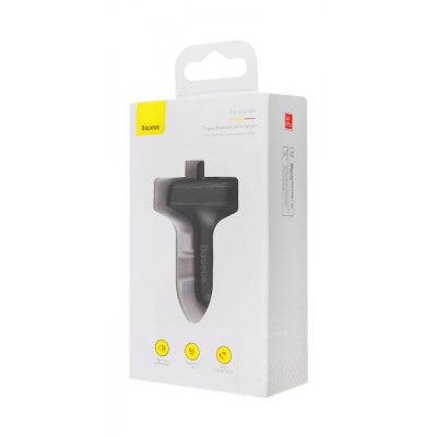 АЗП Baseus FM Launcher S-09 Overseas Edition 2xUSB (3.4А) silver