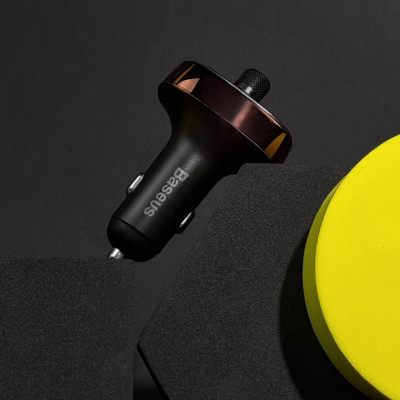 АЗП Baseus FM Launcher S-09 Overseas Edition 2xUSB (3.4А) silver