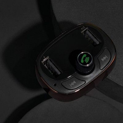 АЗП Baseus FM Launcher S-09 Overseas Edition 2xUSB (3.4А) silver