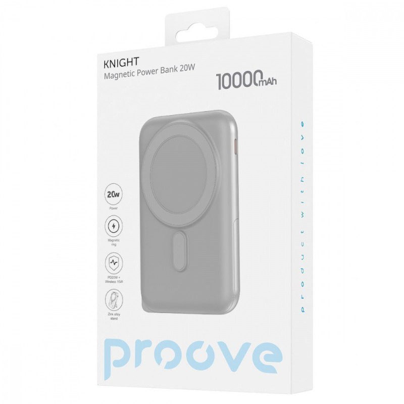 Портативна Батарея Proove Knight 20W 10000mAh gray