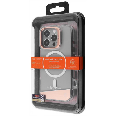 Чохол Kajsa Aluminium Shield with Magnetic Ring iPhone 16 Pro gun metal