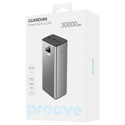 Портативна Батарея Proove Guardian 22.5W 30000mAh metal gray