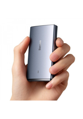МЗП Baseus GaN5 Pro Ultra-Slim 65W (Type-C + USB) + Кабель Type-C to Type-C 100W (1м) gray